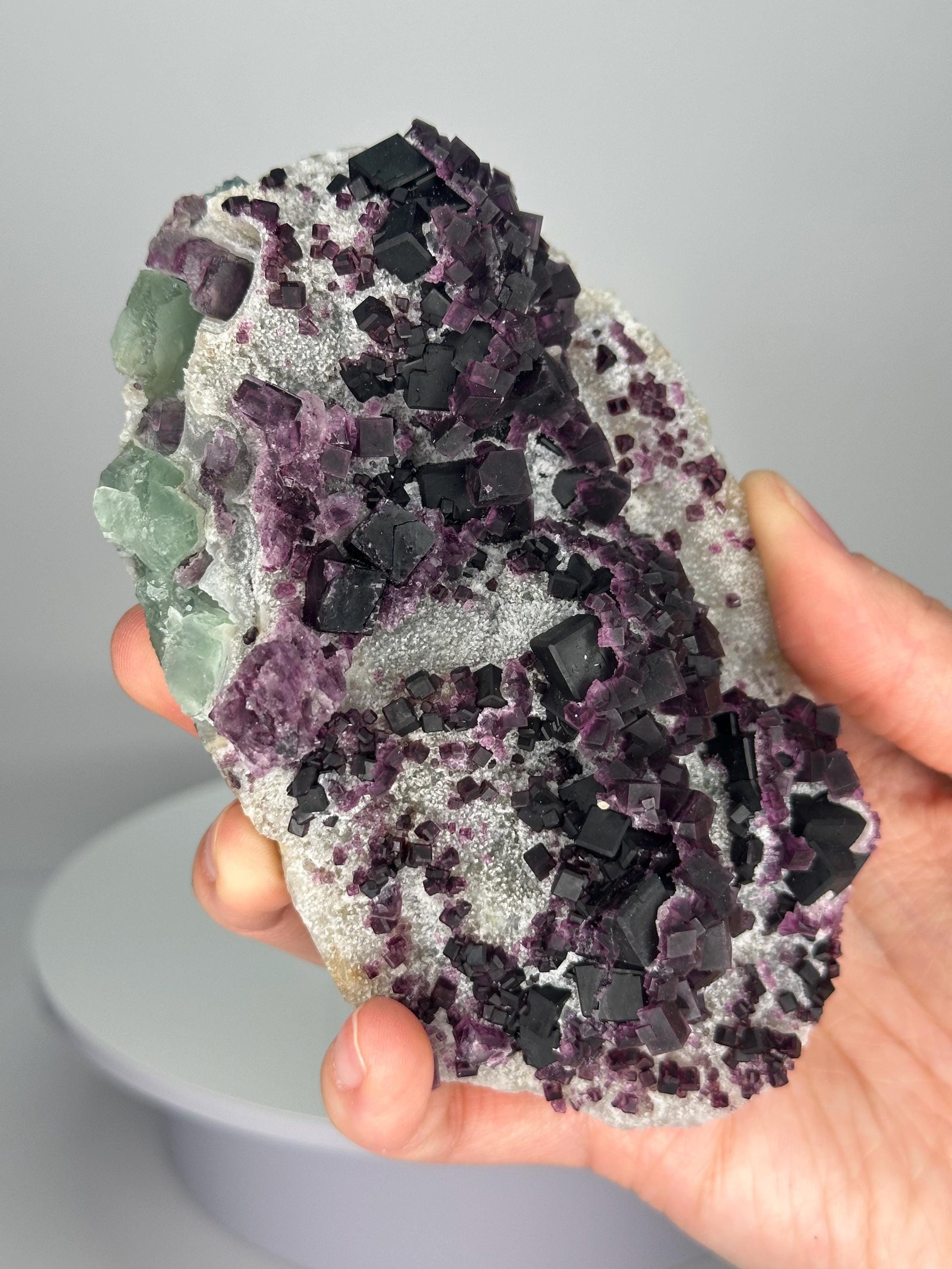 Purple Fluorite from Zhejiang China | Vibrant Crystal for Intuition and Spiritual Growth | Unique Collector’s Mineral | Stone Decor