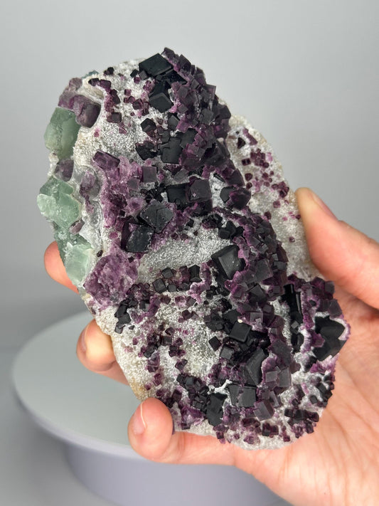 Purple Fluorite from Zhejiang China | Vibrant Crystal for Intuition and Spiritual Growth | Unique Collector’s Mineral | Stone Decor