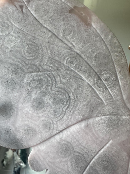 Pink & Blue Amethyst Butterfly Wings with Swirls | Crystal for Love, Calm, and Joy | Unique Stone Display | Collector’s Gift Decor