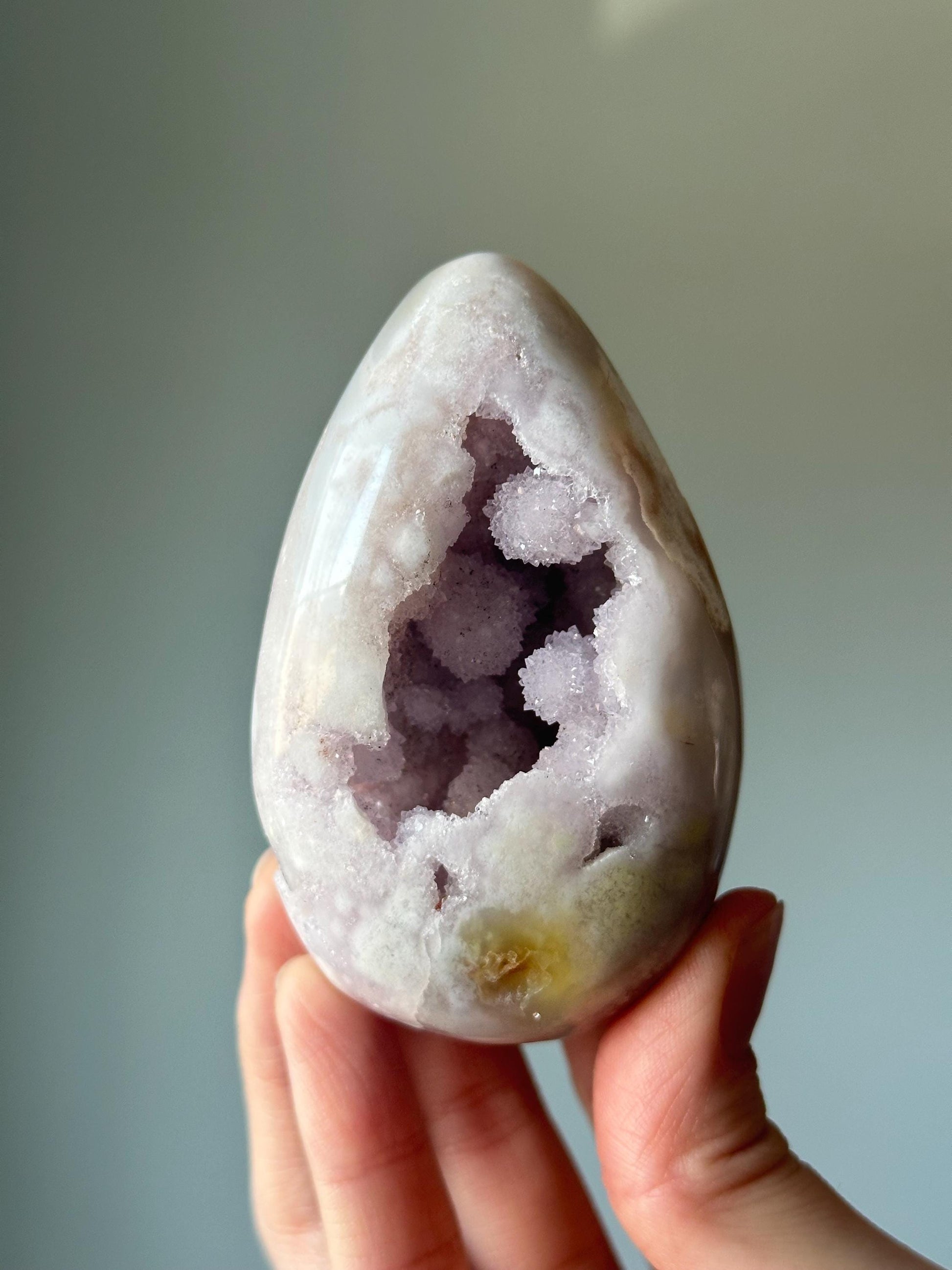 Pink Amethyst Egg | Crystal for Love, Calm, and Intuition | Unique Stone for Emotional Balance | Elegant Natural Crystal Decor Displ