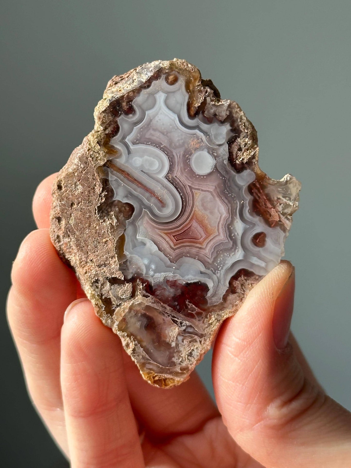 Laguna Agate Crystal Slice | Banded Agate for Grounding, Protection, and Focus | Polished Stone for Healing Energy, Display, or Gift