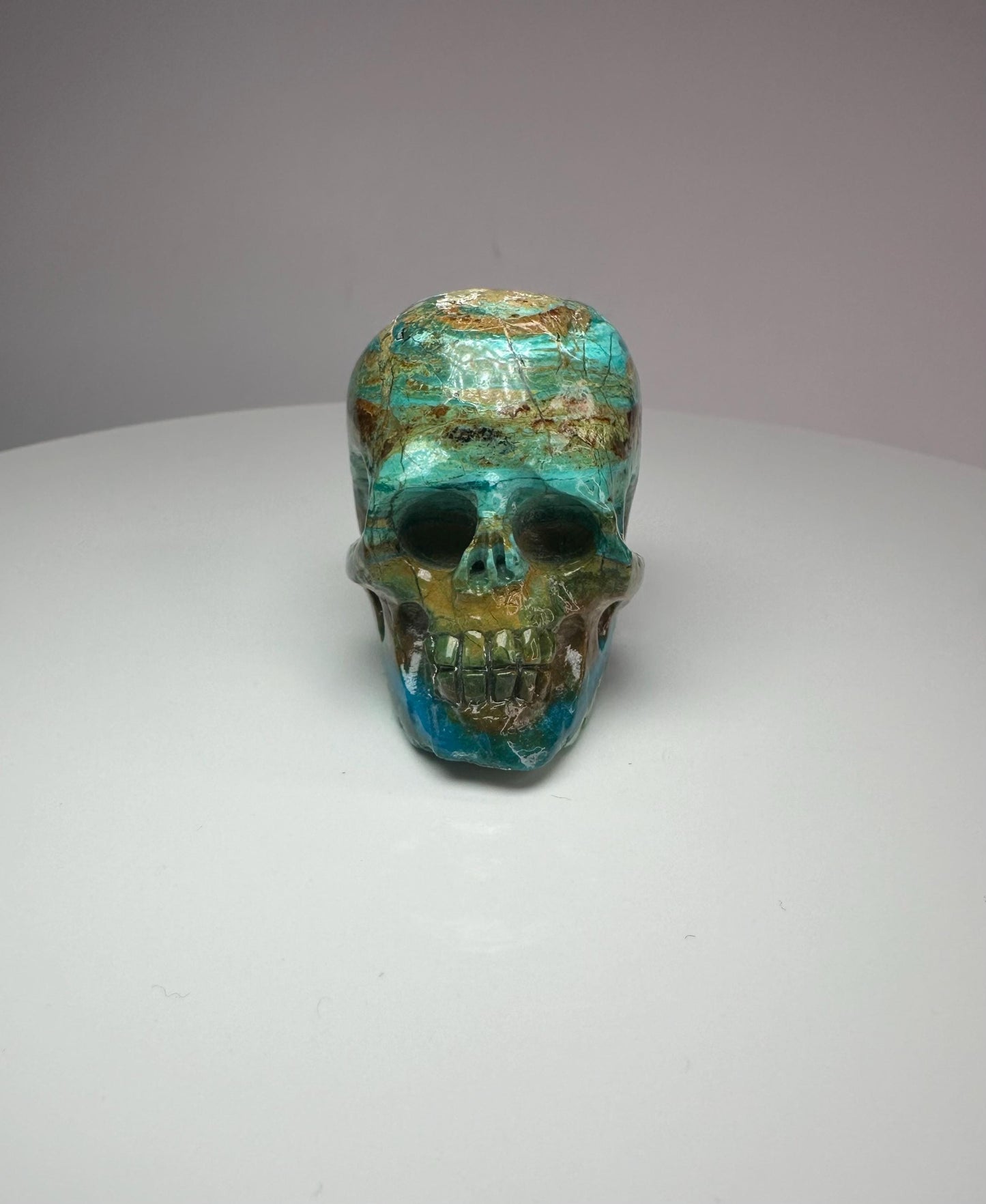 Master Carved Peruvian Opal Skull | Collectible Crystal Carving for Emotional Communication & Unique Display Decor