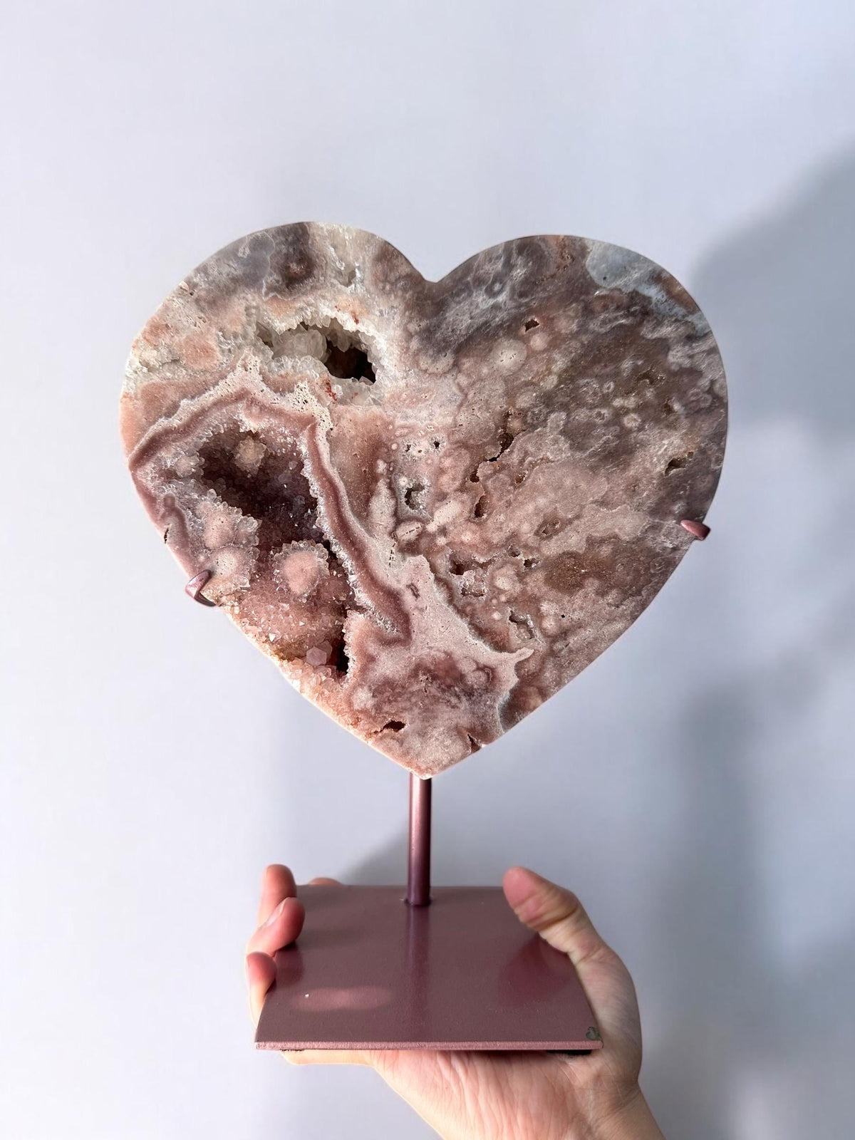Adorable Pink Amethyst Heart | Natural Crystal Carving | Soft-Hued Amethyst Gemstone | Stone for Love & Energy Work