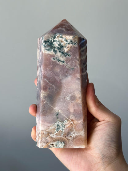 Pink Amethyst Tower | Polished Crystal Point for Love, Calm, and Heart Chakra Energy | Beautiful Display Stone or Gift