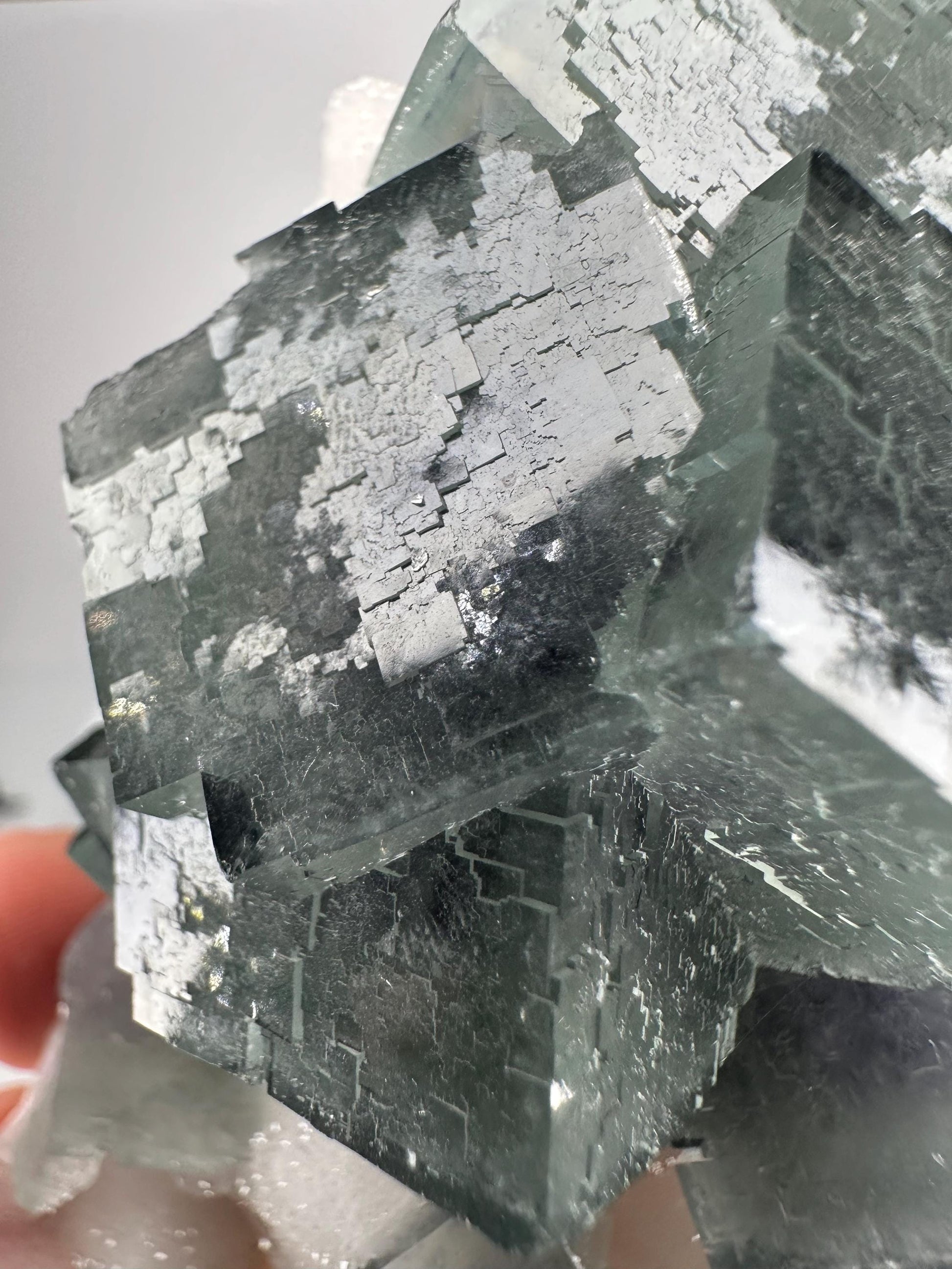 Lusterous Teal Fluorite on Quartz Base | Crystal for Calm, Clarity | Unique Collector’s Mineral | Elegant Natural Stone Display