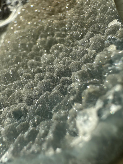 Sugar Amethyst Crystal | Sparkling Druzy-Coated Amethyst for Calm & Clarity | Glittery Stone for Gift, or Display