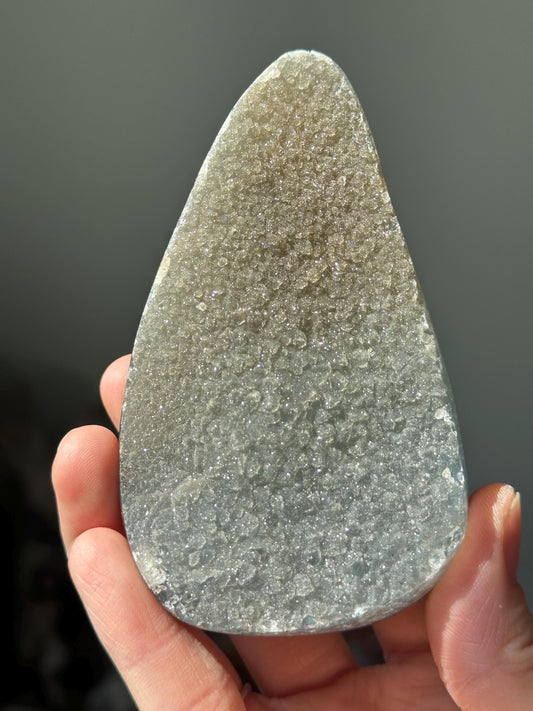 Sugar Amethyst Crystal | Sparkling Druzy-Coated Amethyst for Calm & Clarity | Glittery Stone for Gift, or Display