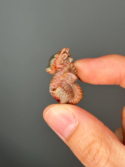 Alashan Agate Dragon Carving