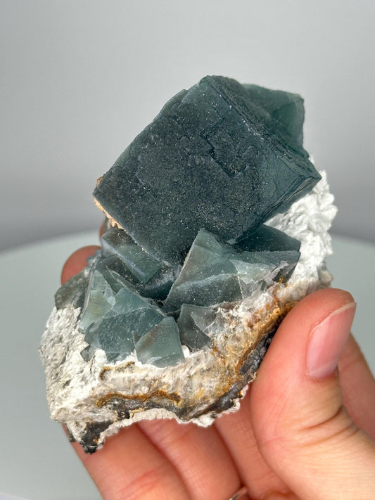 Teal Fluorite from Inner Mongolia | Soft Teal Crystal for Calm and Clarity | Collector’s Mineral Specimen | Stone Decor