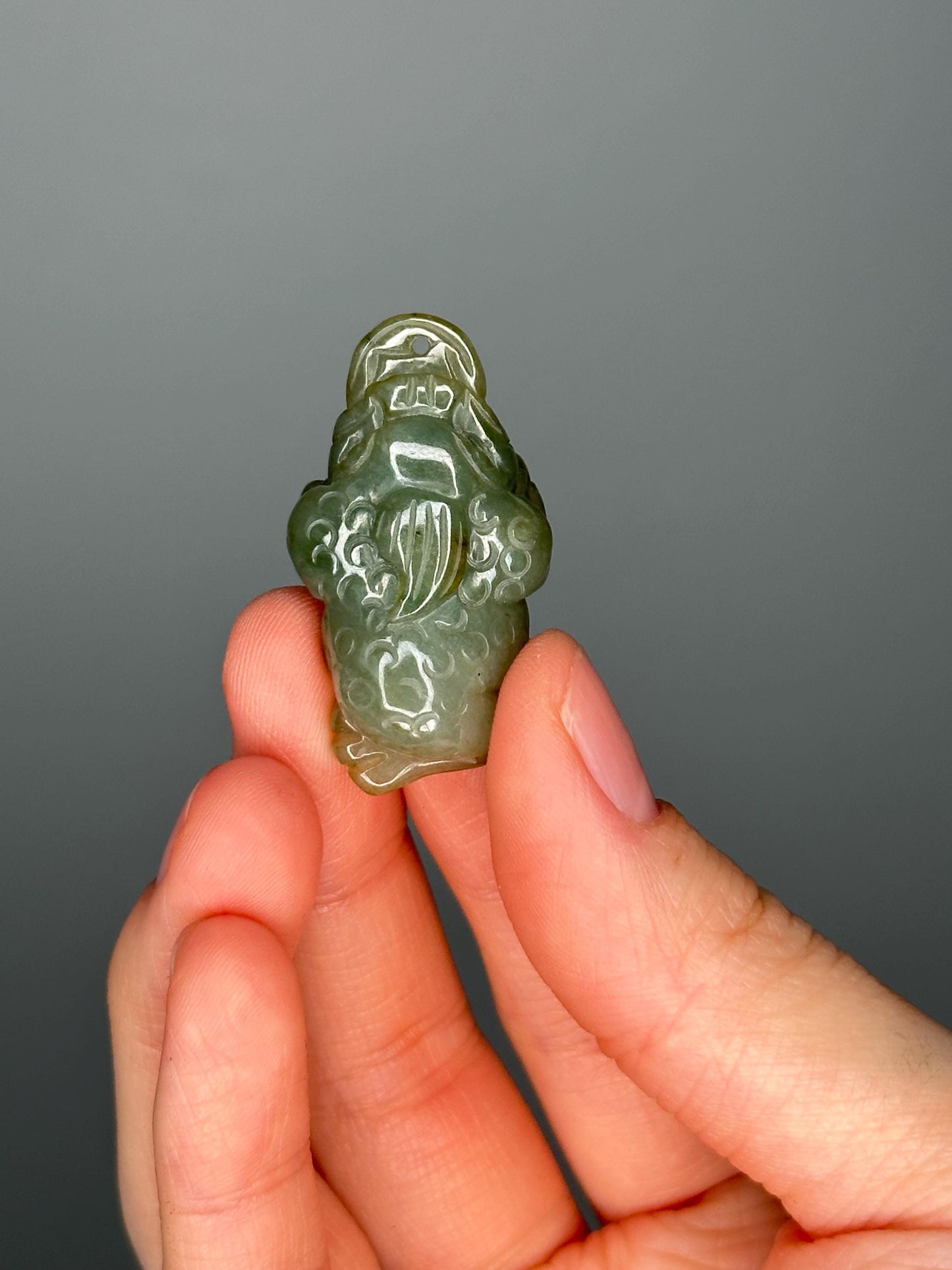 Jade Money Frog Pendant – Pre-Drilled Gemstone Charm