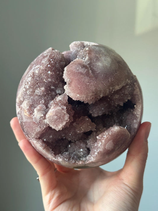 Maroon Pink Amethyst Sphere
