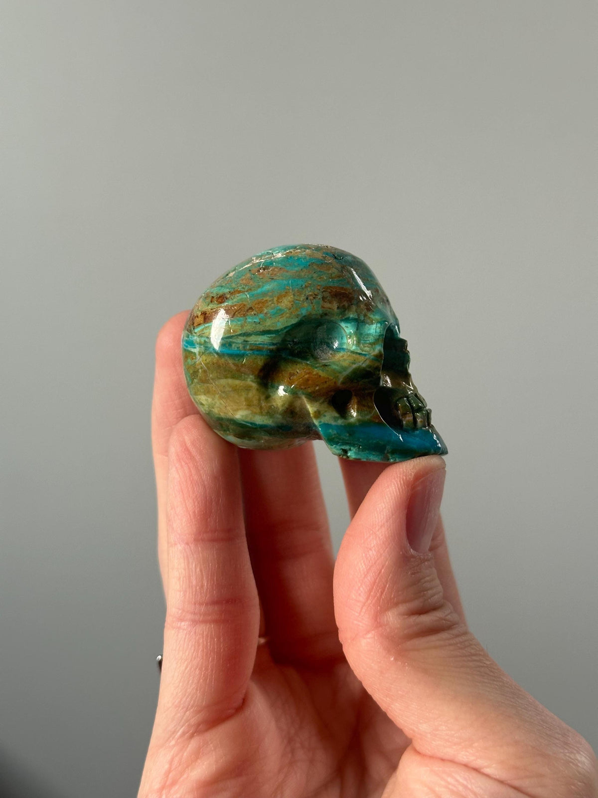 Master Carved Peruvian Opal Skull | Collectible Crystal Carving for Emotional Communication & Unique Display Decor