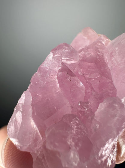 Crystallized Rose Quartz from Brazil | Sparkling Natural Formation | Collector's Gemstone for Heart Energy & Soft Pink Display | Canga Rosa