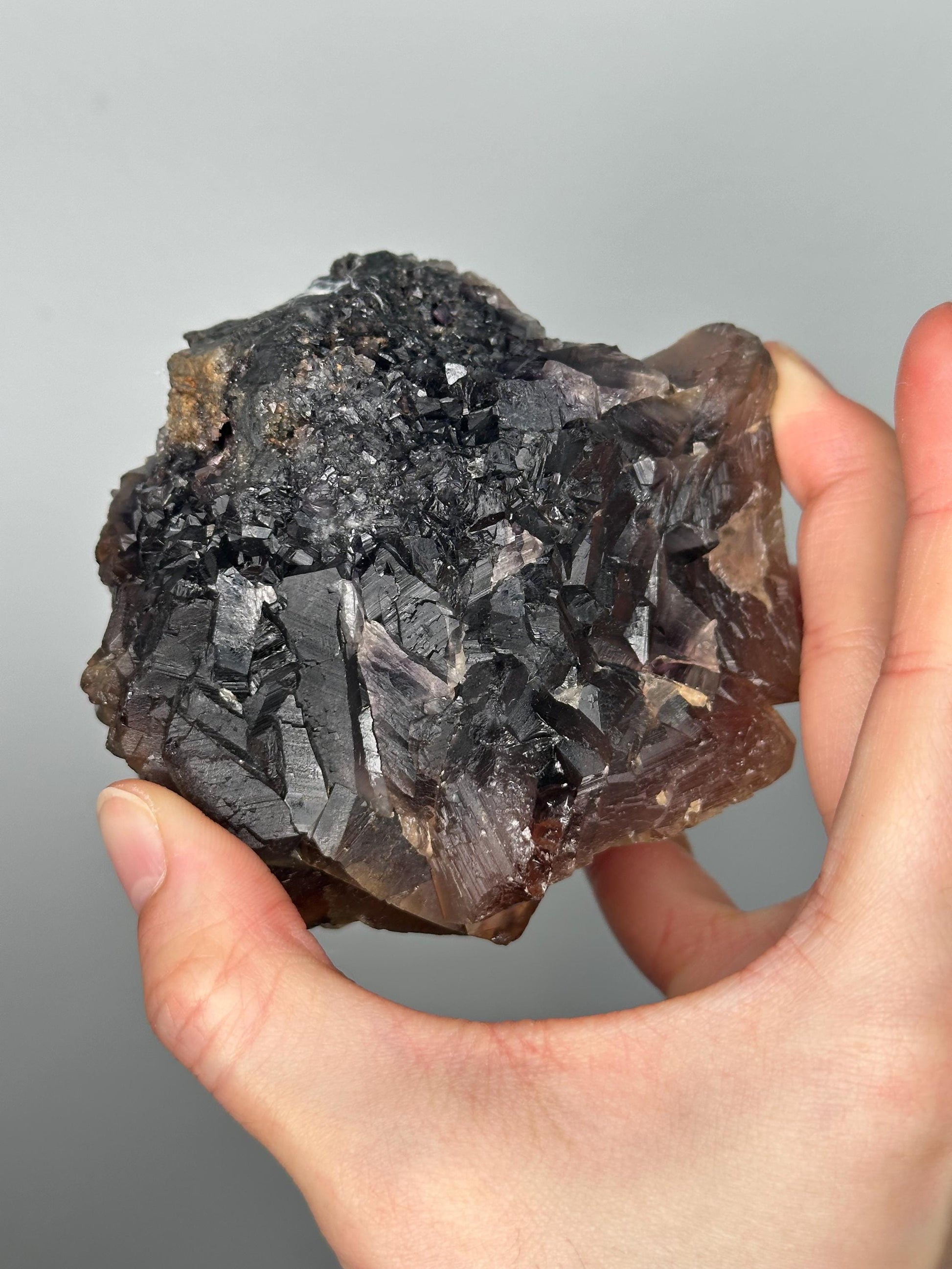 Black Fluorite from Pakistan | Natural Fluorescent Crystal Specimen | Unique Display Mineral for Collectors