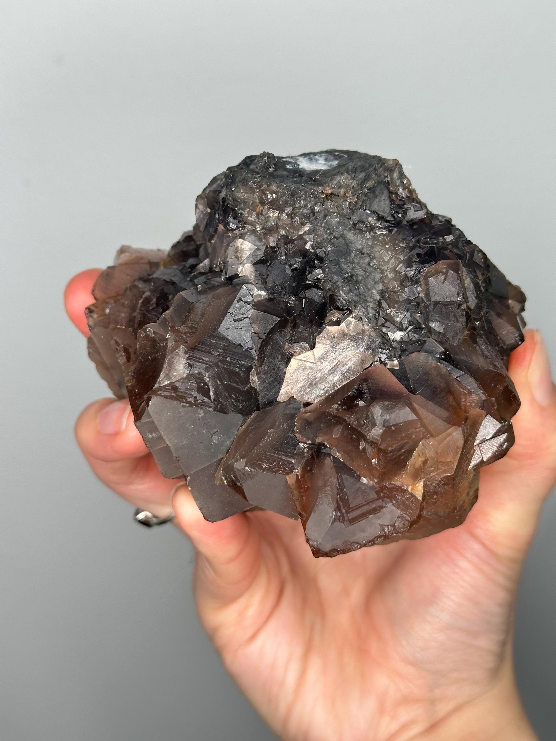 Black Fluorite from Pakistan | Natural Fluorescent Crystal Specimen | Unique Display Mineral for Collectors