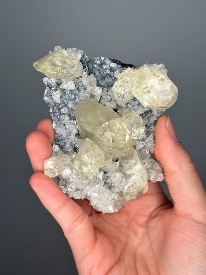 Anhui Calcite Crystal | Golden-Yellow Calcite from China for Clarity, Confidence, and Energy | Natural Mineral Display or Gift Stone