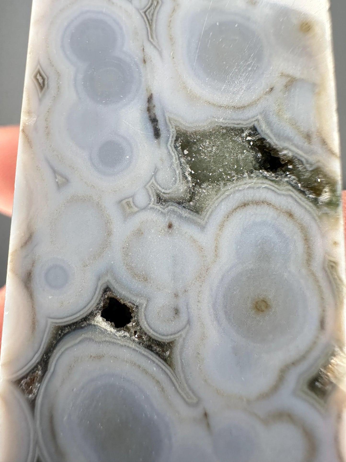 Ocean Jasper Tower | Polished Point with Orbicular Patterns for Joy, Positivity, and Stress Relief | Natural Crystal for Gift or Display