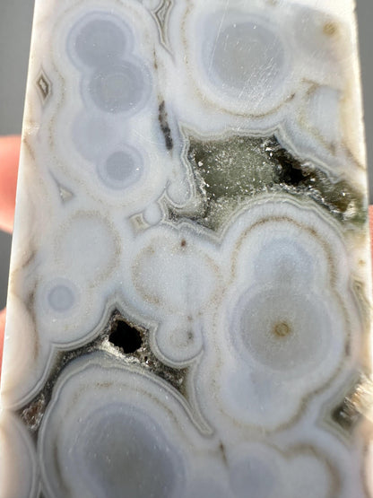 Ocean Jasper Tower | Polished Point with Orbicular Patterns for Joy, Positivity, and Stress Relief | Natural Crystal for Gift or Display