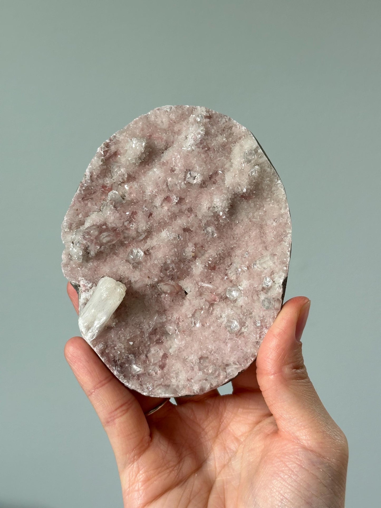 Diamond Apophyllite with Pink Chalcedony & Stilbite | Pune, India Crystal for Clarity and Calm | Sparkling Mineral Display or Gift
