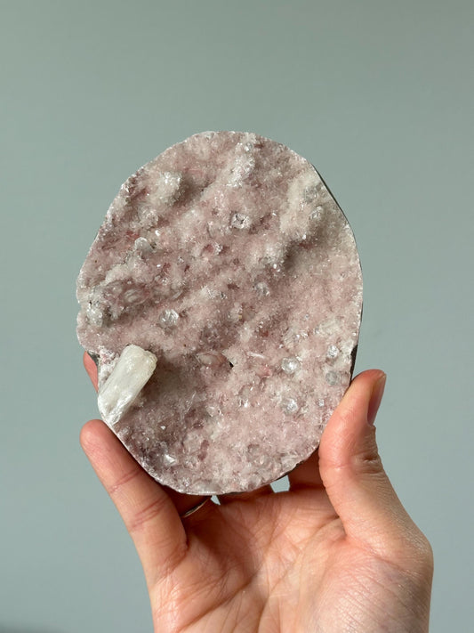 Diamond Apophyllite with Pink Chalcedony & Stilbite | Pune, India Crystal for Clarity and Calm | Sparkling Mineral Display or Gift