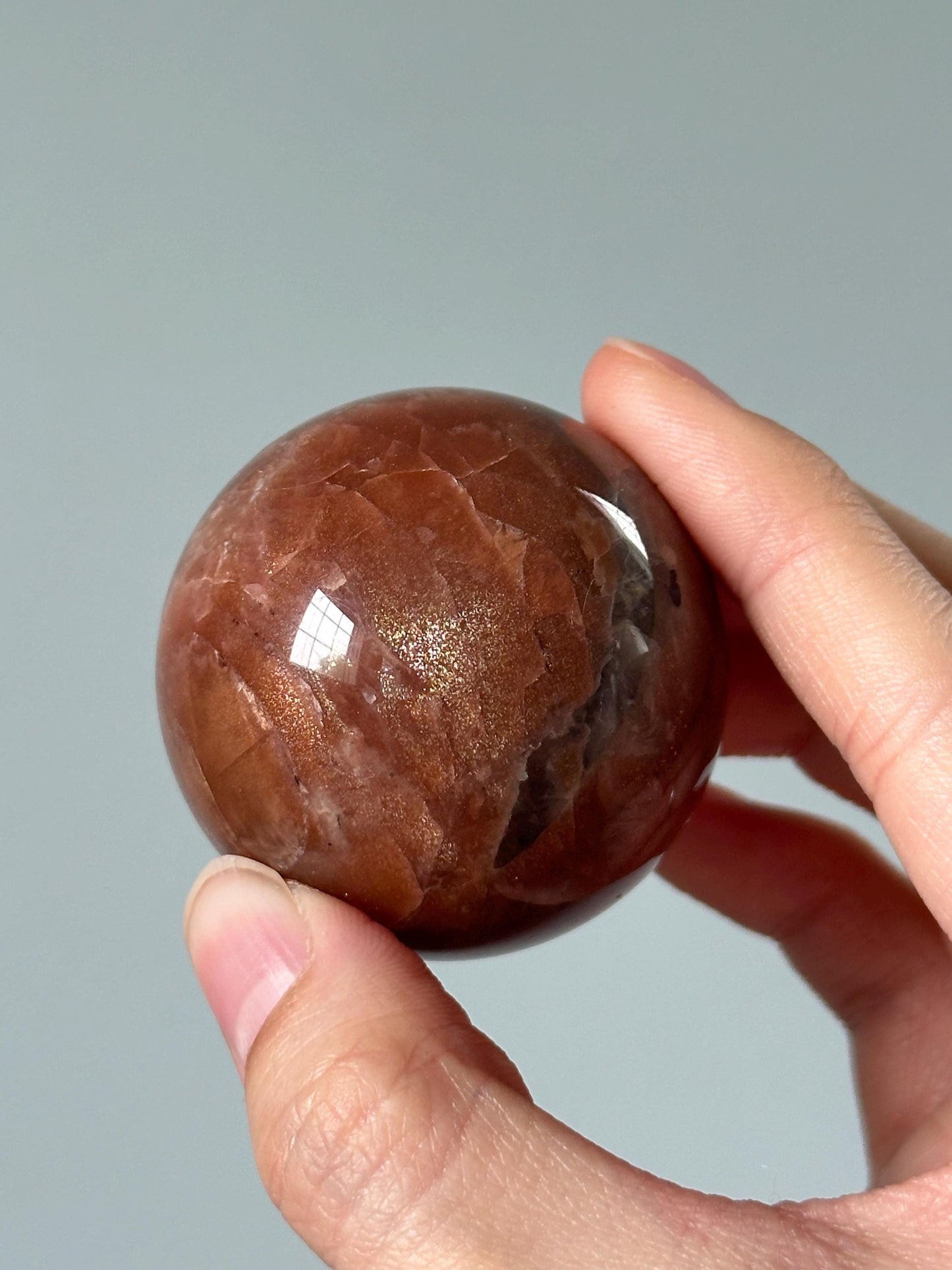 Sunstone with Moonstone Sphere | Harmonizing Crystal for Joy, Intuition, and Balance | Polished Gemstone for Gift or Display