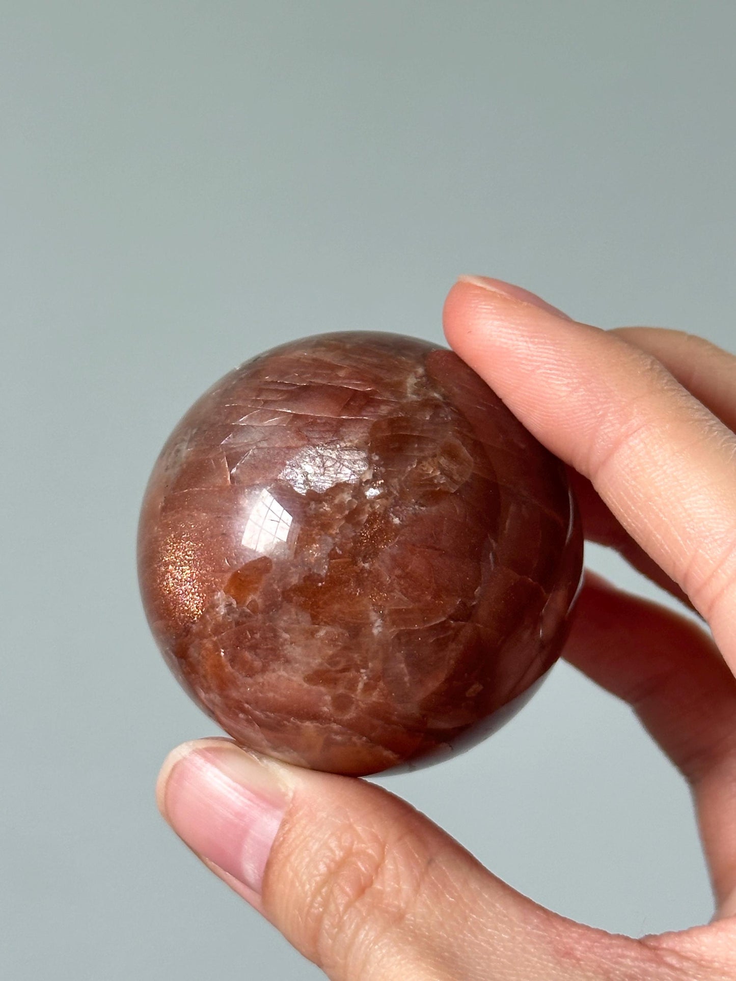 Sunstone with Moonstone Sphere | Harmonizing Crystal for Joy, Intuition, and Balance | Polished Gemstone for Gift or Display