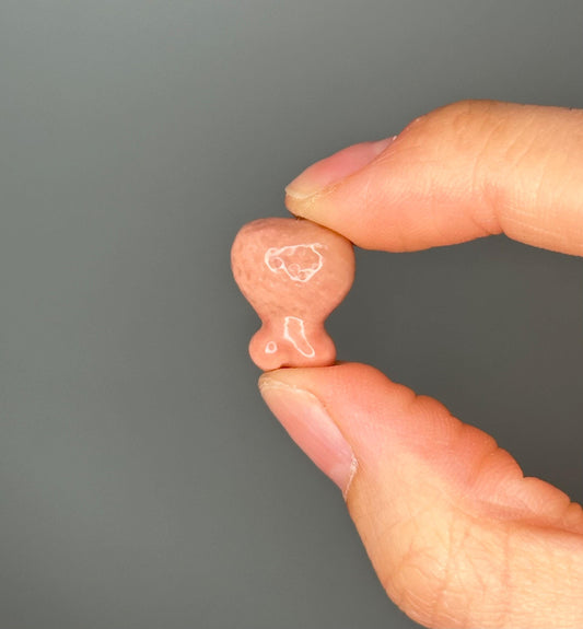 Fried Chicken Drumstick Carving Alashan Agate | Whimsical Crystal Sculpture with Swirls & Warm Tones | Unique Gift or Display Accent