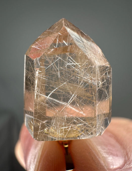 Rutile Lemurian Quartz Pendants | High-Vibe Crystal for Focus, Clarity, and Energy Alignment | Polished Point Necklace or Gift Stone