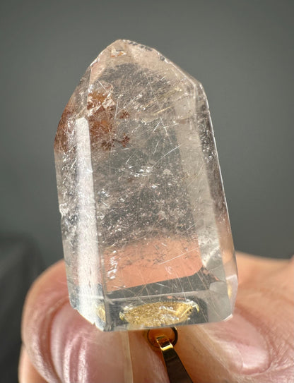 Rutile Lemurian Quartz Pendants | High-Vibe Crystal for Focus, Clarity, and Energy Alignment | Polished Point Necklace or Gift Stone