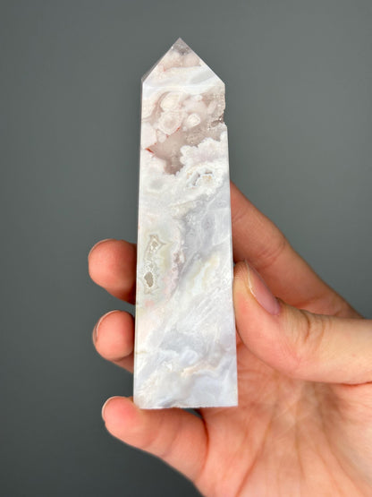 Pink Amethyst Tower with Soft Swirls | Calming Crystal for Heart Energy and Display | Gentle Color & Natural Beauty for Your Space