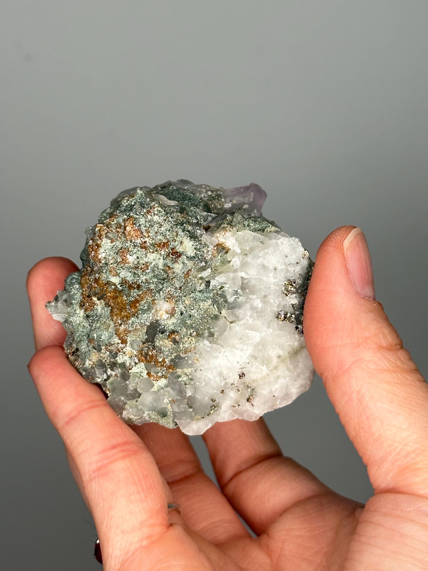 Phantom Amethyst with Chlorite | Bulgaria Crystal Cluster for Intuition, Clarity | Rare Collector Display Specimen
