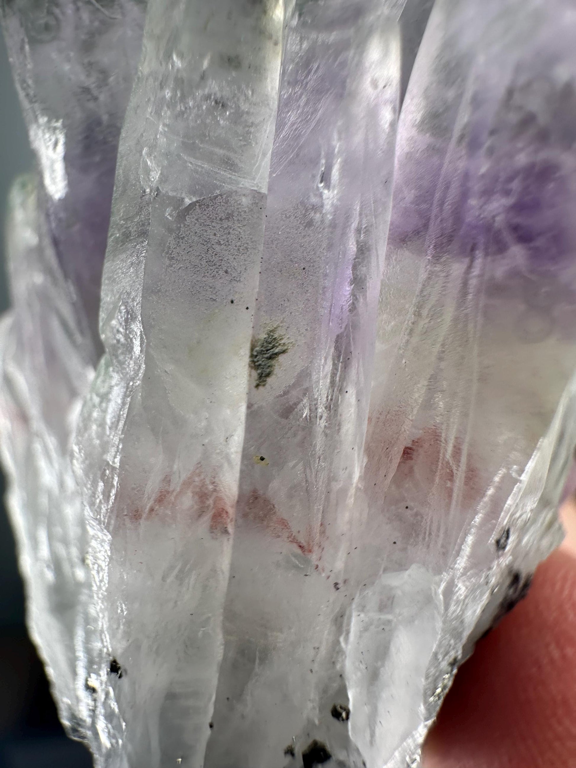 Phantom Amethyst with Chlorite | Bulgaria Crystal Cluster for Intuition, Clarity | Rare Collector Display Specimen