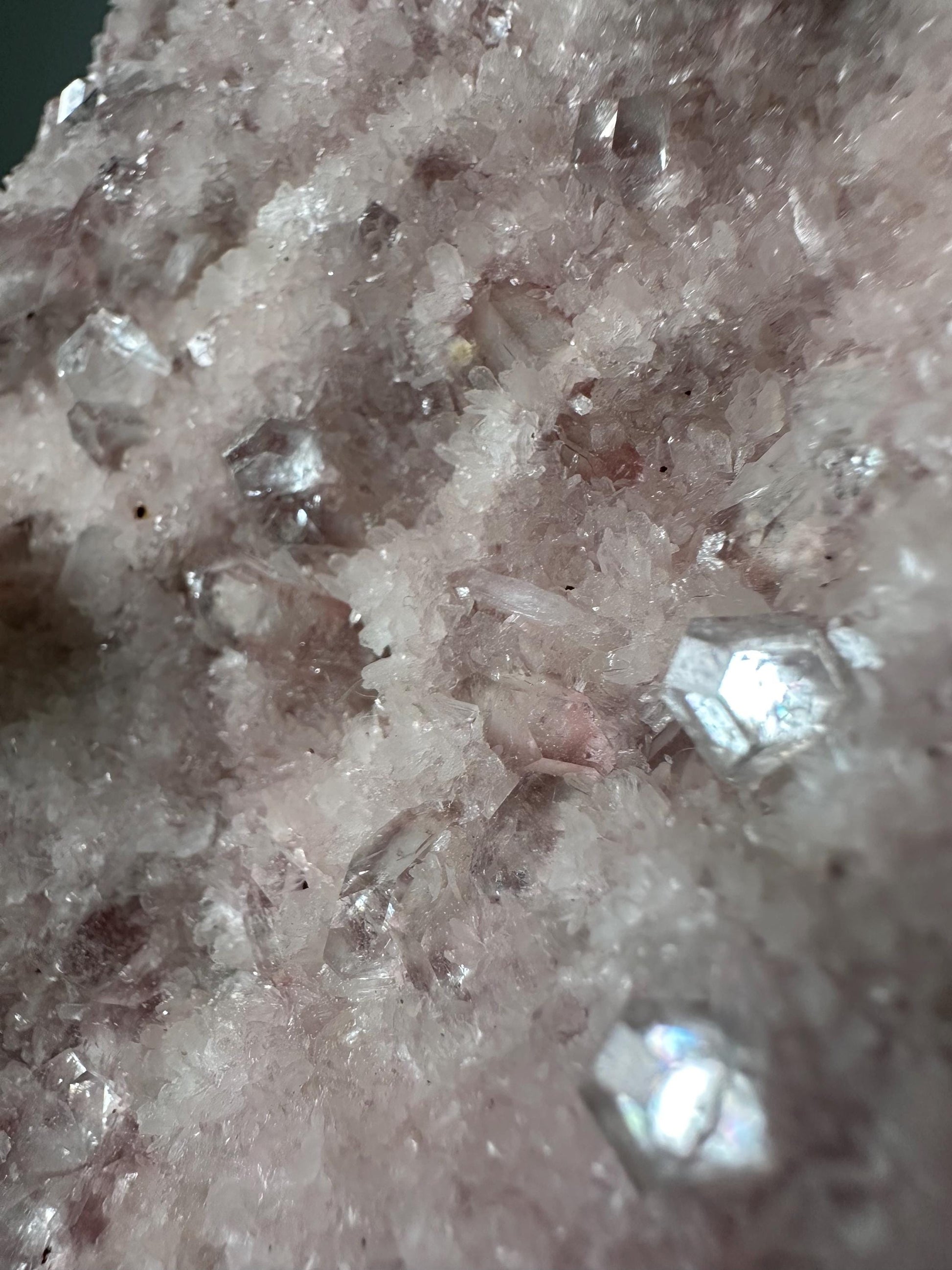 Diamond Apophyllite with Pink Chalcedony & Stilbite | Pune, India Crystal for Clarity and Calm | Sparkling Mineral Display or Gift