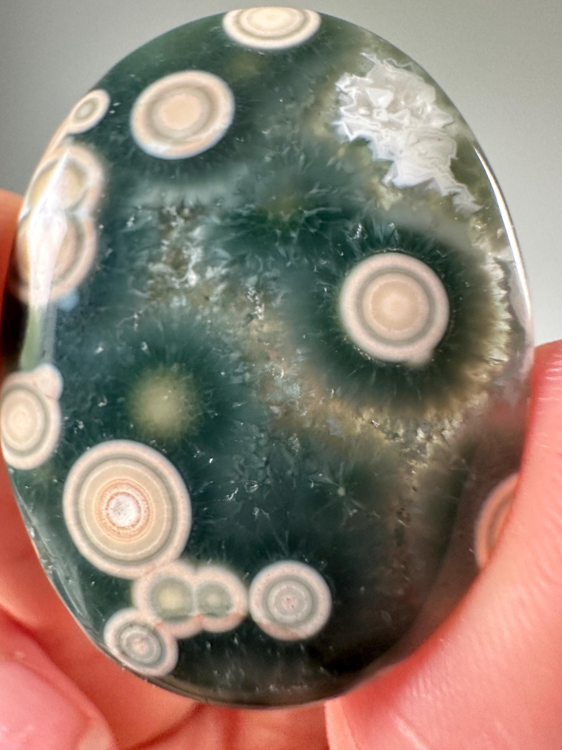 Old Stock Ocean Jasper Vein 1–2 Cabochon – Rare Natural Gemstone, Polished Collector’s Piece, Unique Patterns, Lapidary Supply or Gift