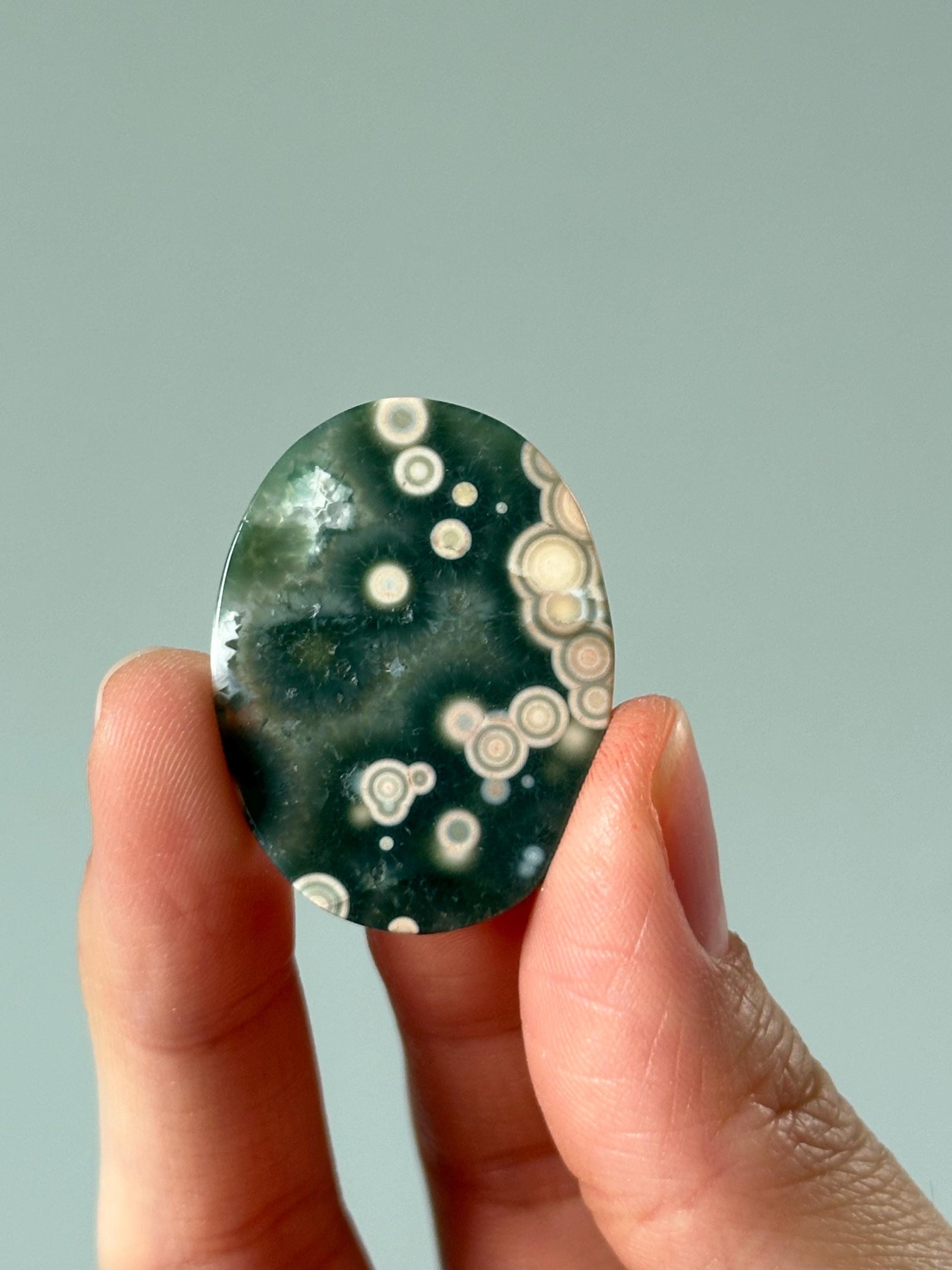 Old Stock Ocean Jasper Vein 1–2 Cabochon – Rare Natural Gemstone, Polished Collector’s Piece, Unique Patterns, Lapidary Supply or Gift