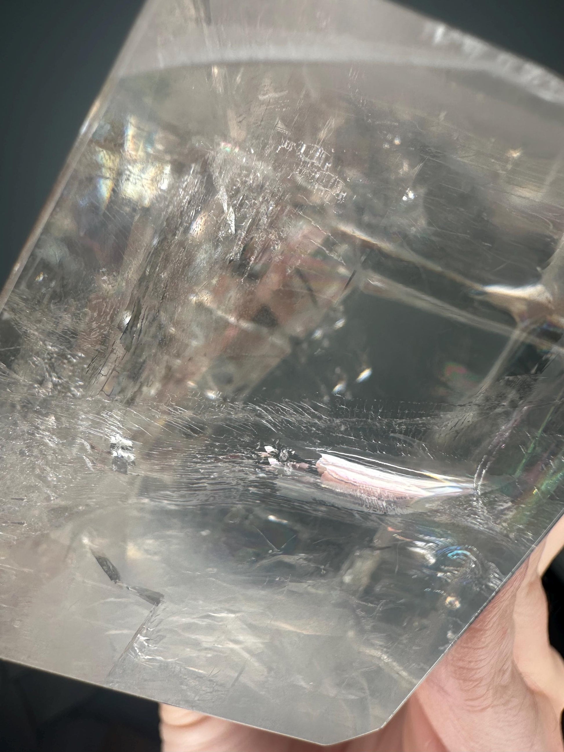 Old Stock Optical Calcite | High Clarity Iceland Spar | Natural Transparent Crystal | Unique Light Bending Mineral Specimen