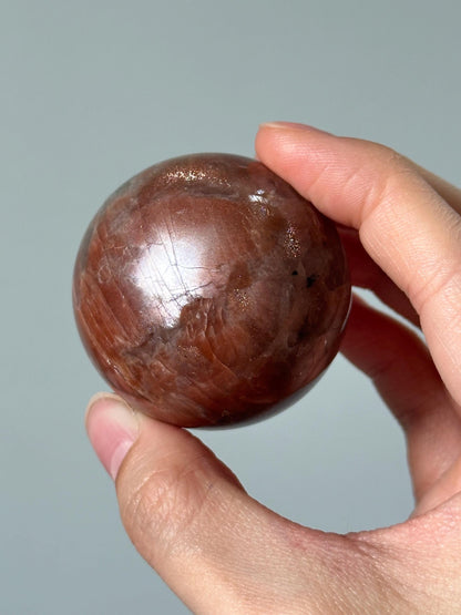 Sunstone with Moonstone Sphere | Harmonizing Crystal for Joy, Intuition, and Balance | Polished Gemstone for Gift or Display