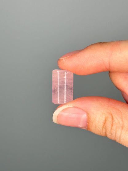 Mini Morganite Cylinder | Soft Pink Beryl for Love, Emotional & Calm | Polished Gemstone Wand for Pocket or Grid Work