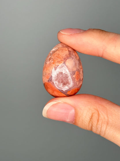 Mini Cotton Candy Agate Eggs YOU PICK!| Pastel Pink and White Crystal for Joy, Calm & Display | Polished Gemstone Egg for Gift or Collection
