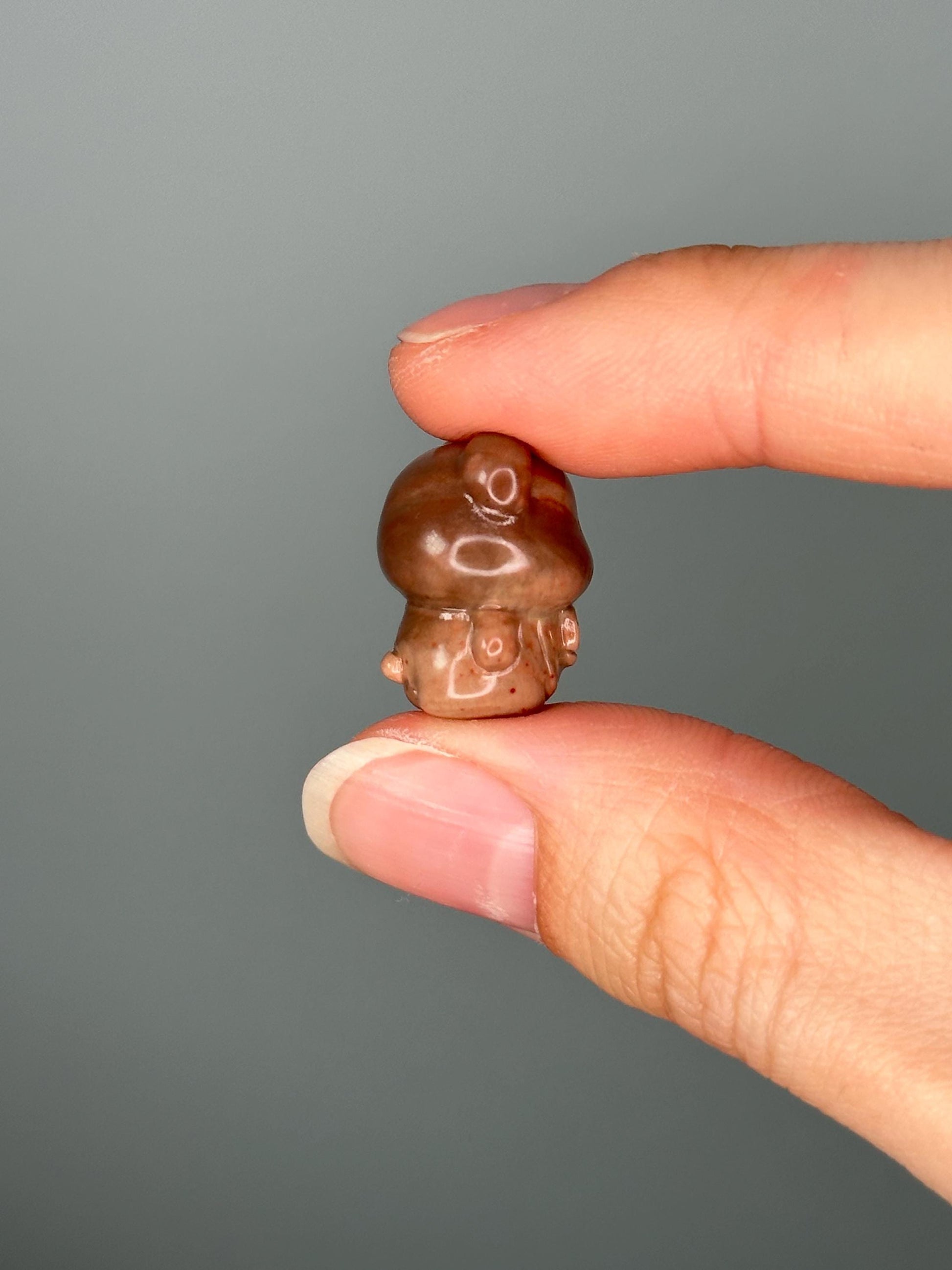 Mini Alashan Agate Teddy Bear with Bow | Cute Crystal Animal for Comfort, Love & Joy | Polished Gemstone Figurine for Gift or Decor