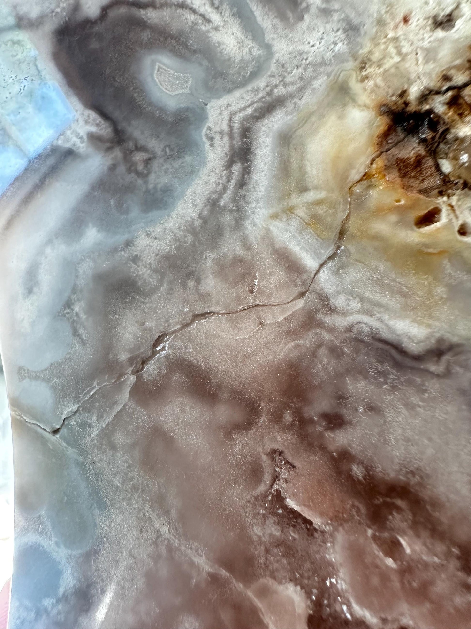 Pink Amethyst Moon Bowl **REPAIRED**| Celestial Crystal Dish for Intentions, Jewelry or Decor | Feminine Energy Altar or Gift Piece