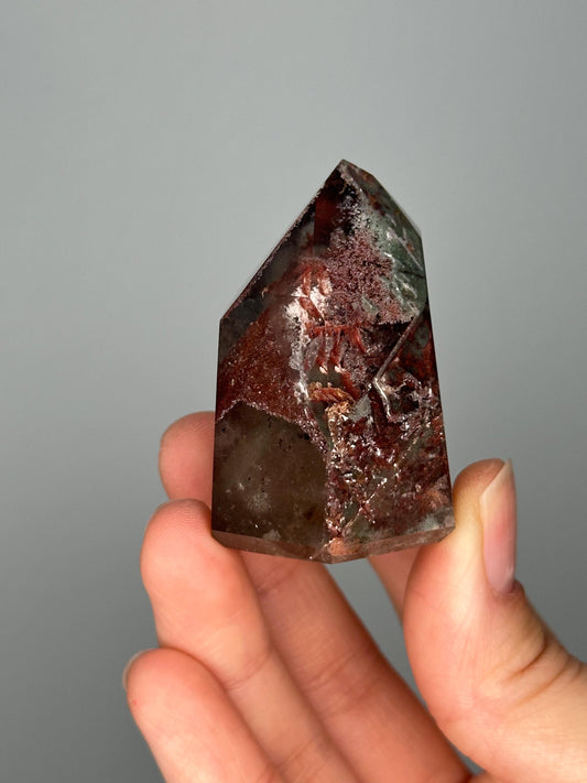 Garden Quartz Tower from Serra do Cabral, Brazil | Lodolite Inclusion Quartz for Vision, Growth & Meditation | Polished Display Stone