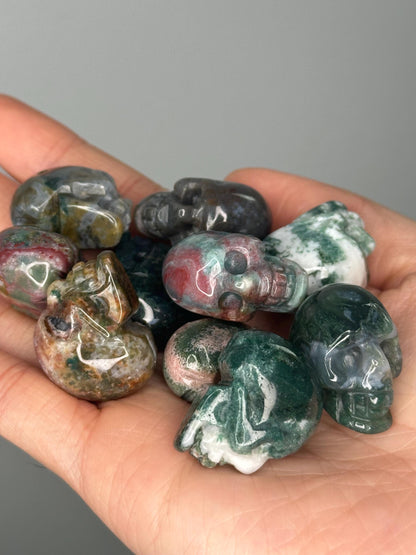 Mini Ocean Jasper Skulls