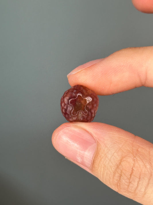 Mini Fluorite Strawberry Carvings | Sweet Crystal Fruits for Joy, Love & Fresh Energy | Pocket Gemstone Decor or Gift Idea