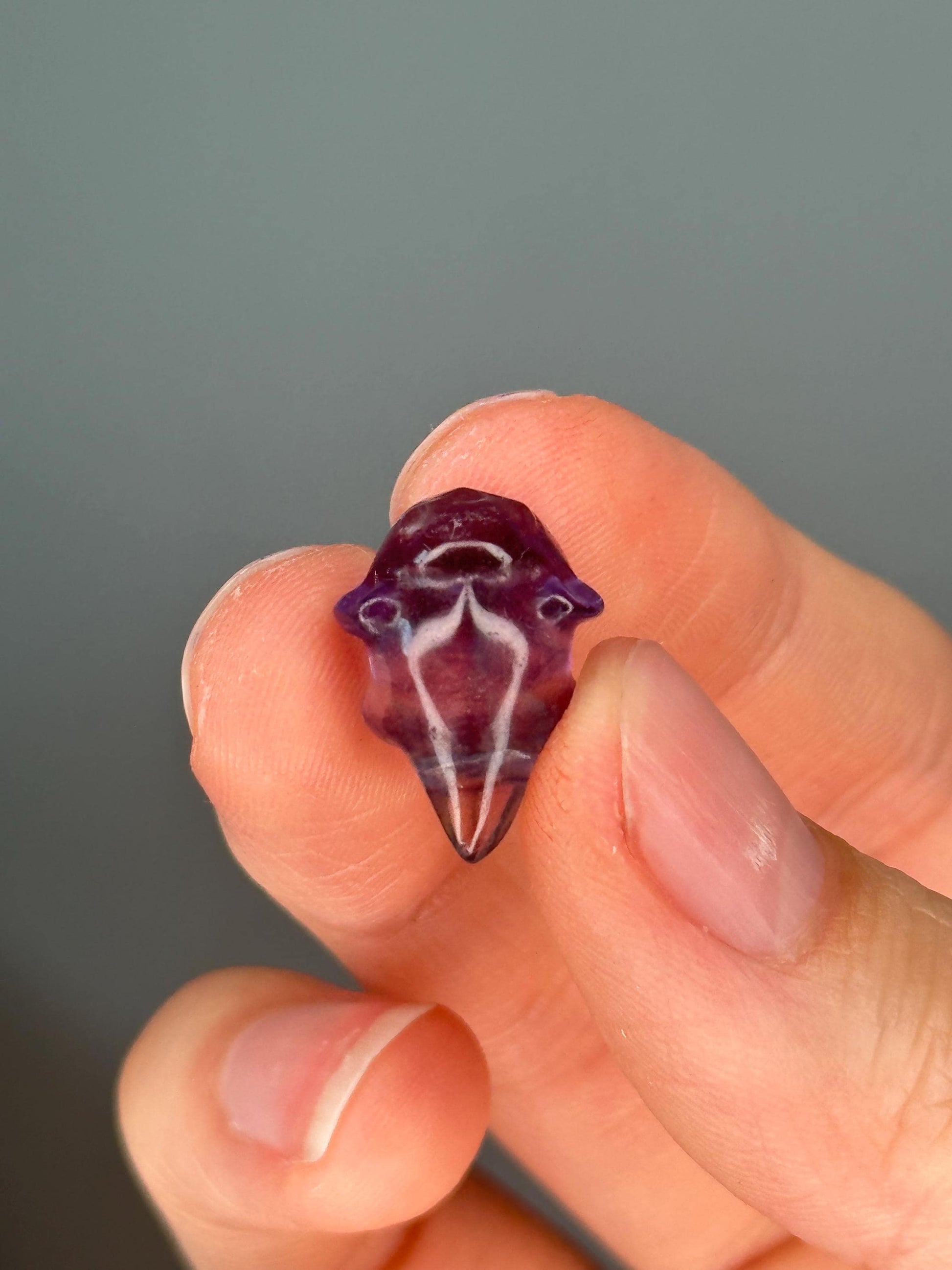 Mini Fluorite Axolotl Carving | Whimsical Crystal Creature for Joy, Transformation & Calm | Pocket-Sized Gemstone Figurine