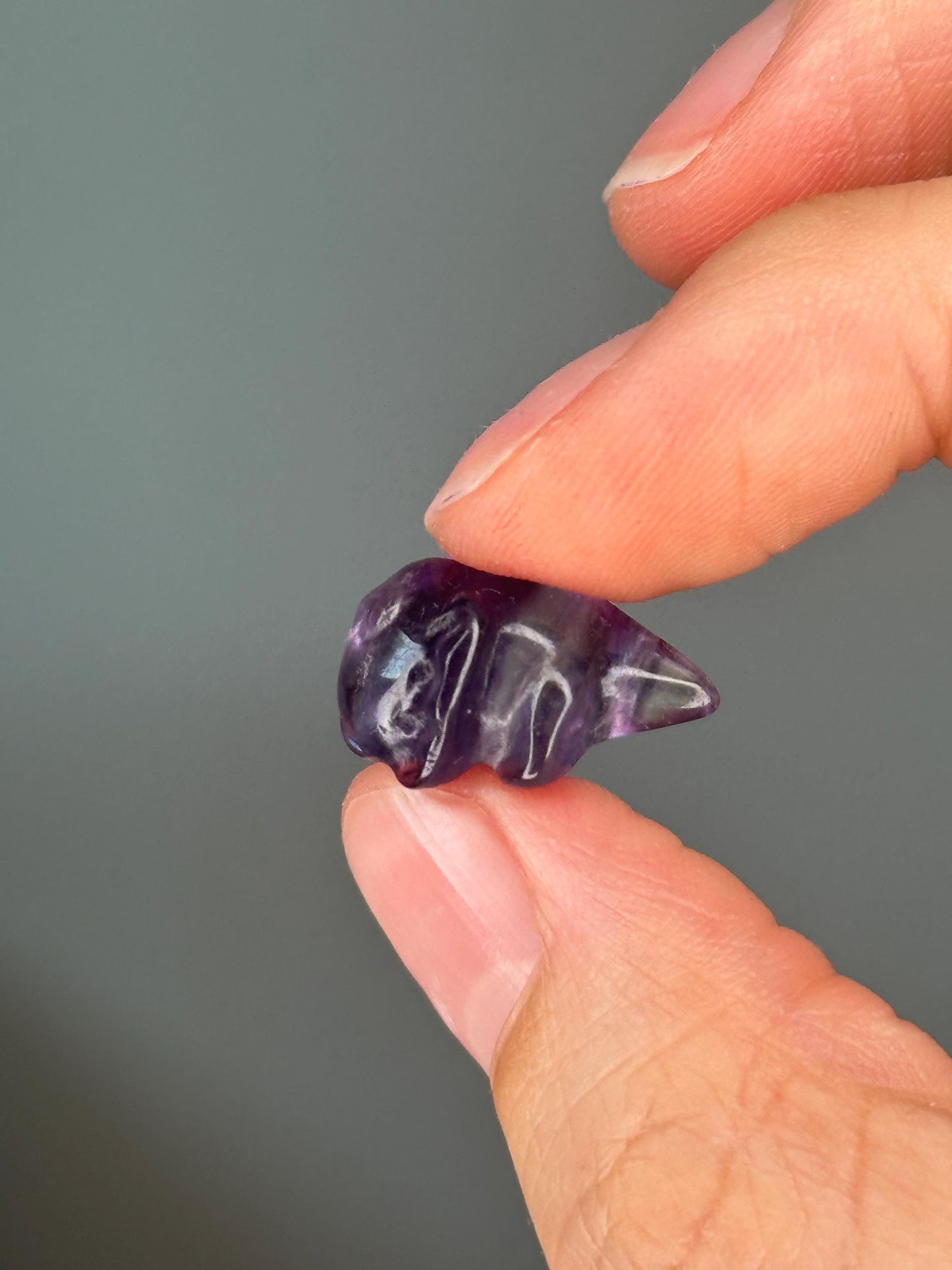 Mini Fluorite Axolotl Carving