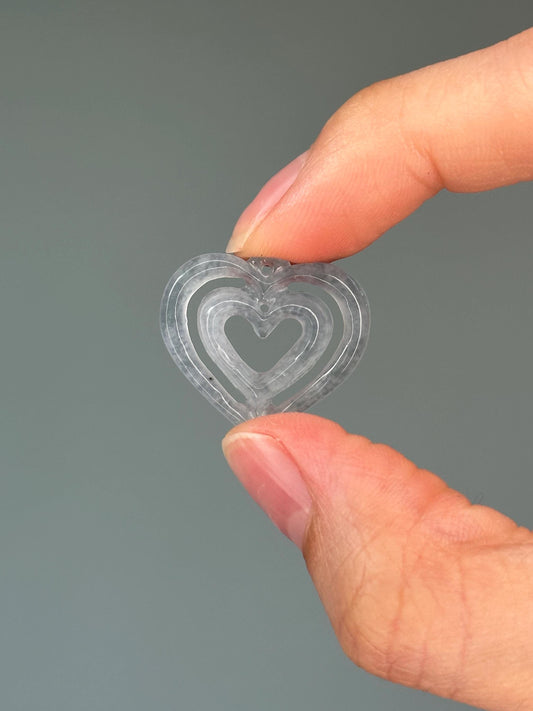 Blue Water Jade Heart Pendant Carving | Calming Stone for Peace, Clarity & Emotional Balance | Polished Gem Jewelry for Everyday Wear