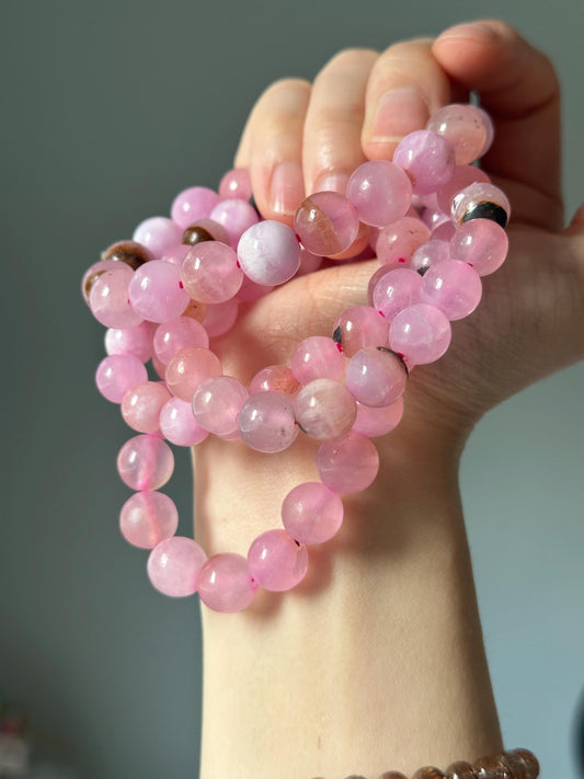 Pink Aragonite Bracelet - YOU PICK! | Heart & Emotional Balance | Soothing Crystal Jewelry for Self-Love, Calming and Inner Peace
