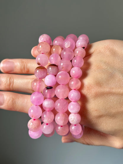 Pink Aragonite Bracelet - YOU PICK! | Heart & Emotional Balance | Soothing Crystal Jewelry for Self-Love, Calming and Inner Peace