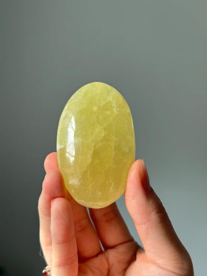 Lemon Calcite Palm Stone | YOU PICK! | Uplifting Crystal for Joy, Confidence & Energy | Polished Yellow Gem for Healing and Daily Positivity